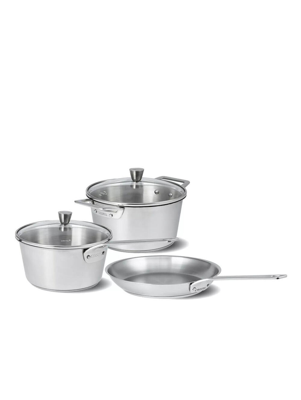 599$ Cristel 1826 Collection Cookware Set 5 Piece Set Size One Silver